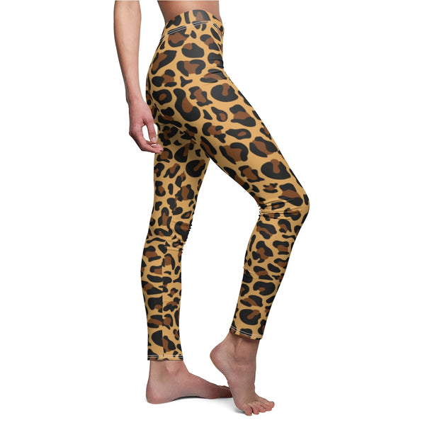 Leopard Print Leggings, Animal Print Leggings Women, Winter and Holiday Leggings For Women, Plus Size Christmas Leg