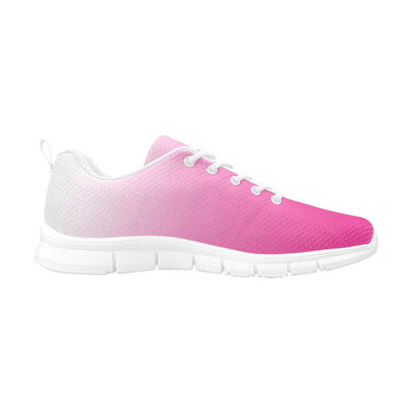 Ombre Hot Pink Women's Breathable Sneakers