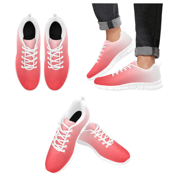 Ombre Red Women's Breathable Sneakers