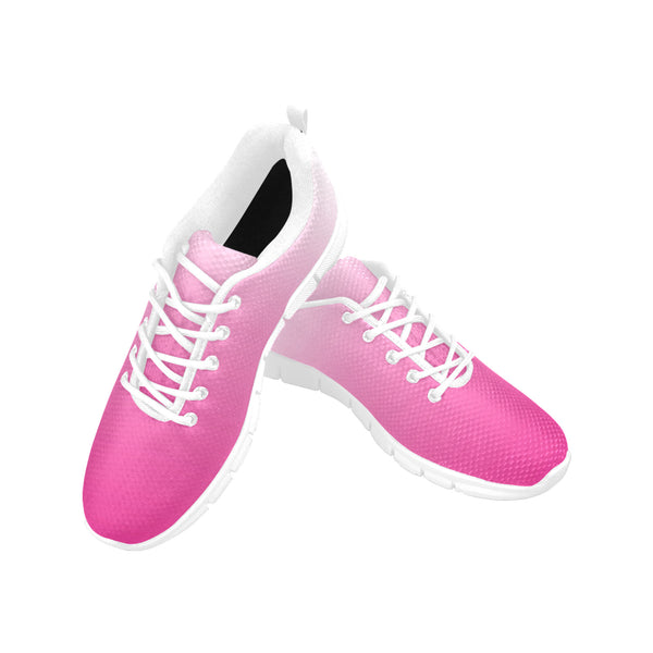 Ombre Hot Pink Women's Breathable Sneakers