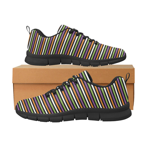 Halloween Striped Themed Womens Sneakers