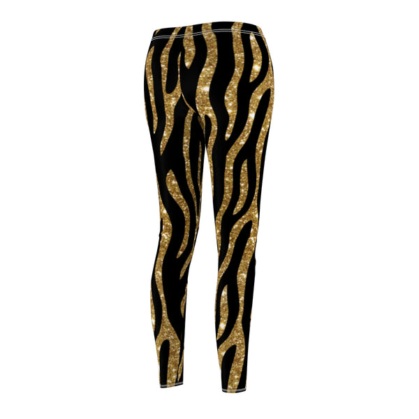 Zebra Print Women's Cut & Sew Casual Leggings