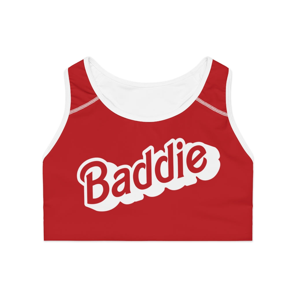 Baddie Summer Outfit, Baddie Red Sports Bra and Biker Shorts Set