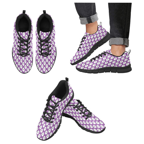 Purple Halloween Ghost Women's Breathable Sneakers