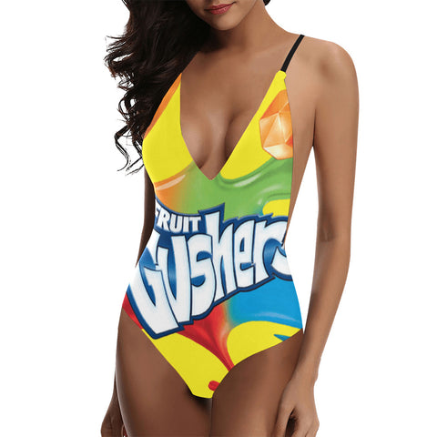 Gushers Sexy Onepiece Women's Lacing Backless One-Piece Swimsuit