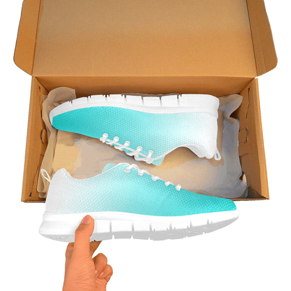 Ombre Turquoise Women's Breathable Sneakers