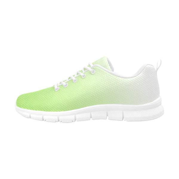 Ombre Lime Green Women's Breathable Sneakers