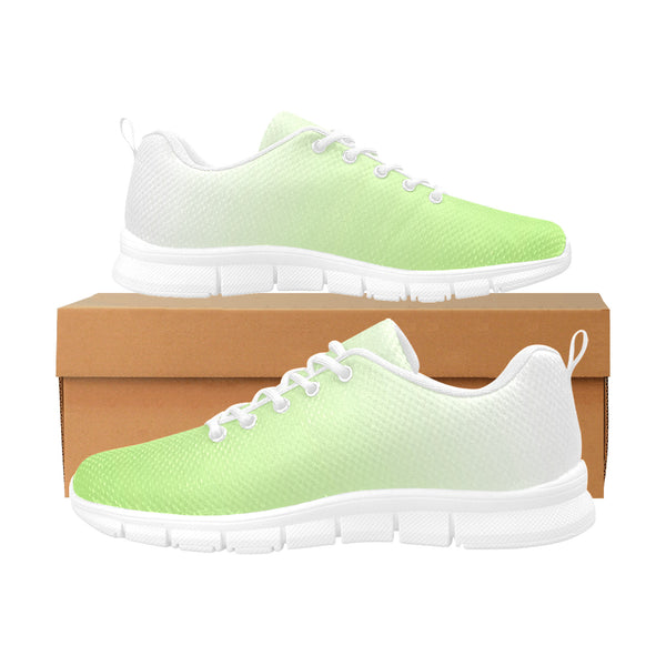 Ombre Lime Green Women's Breathable Sneakers
