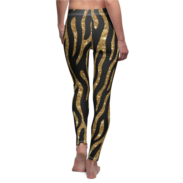 Zebra Print Women's Cut & Sew Casual Leggings