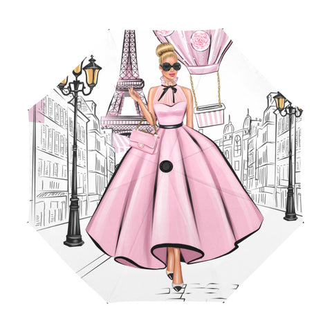 Baddie In Paris Umbrella - Pink