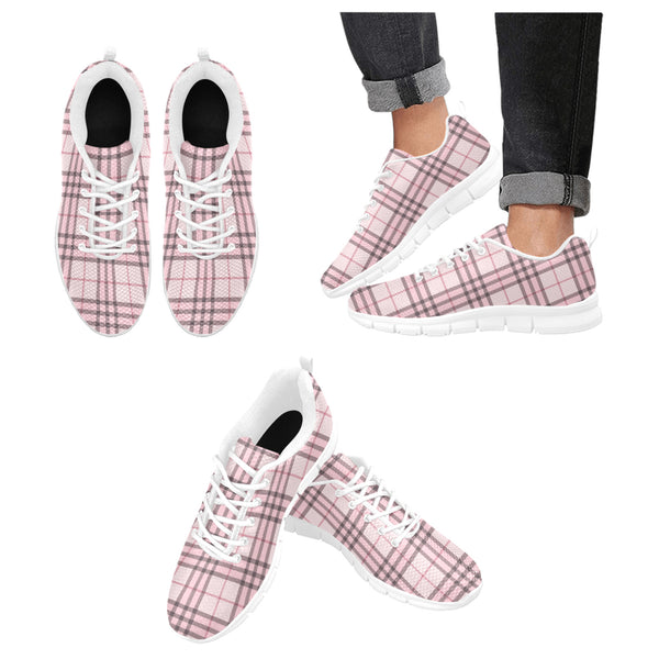 Pink Tartan Women's Breathable Sneakers