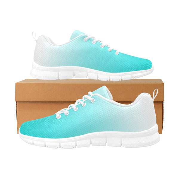 Ombre Turquoise Women's Breathable Sneakers